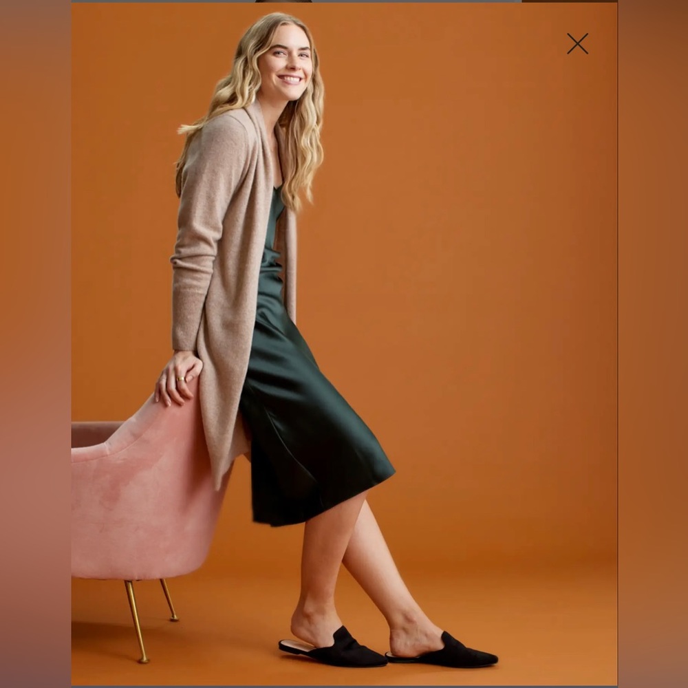 Quince Mongolian Cashmere Duster Cardigan Sweater - Picture 2 of 6